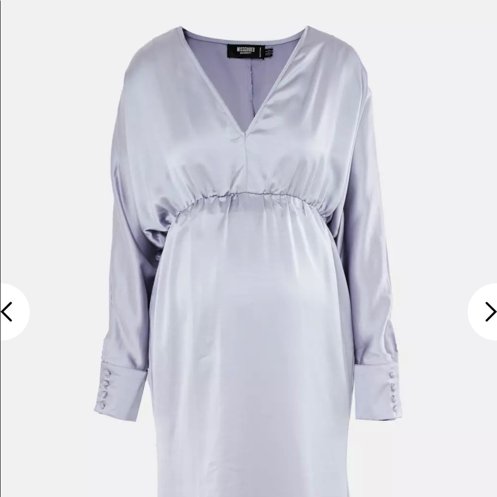 NWT lilac satin kimono maternity midi dress size 6